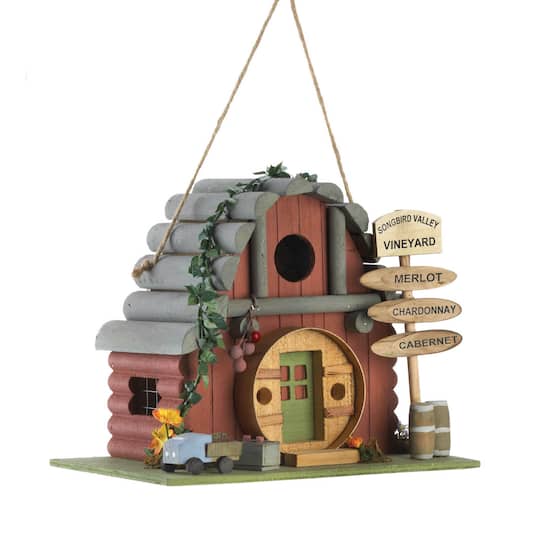 8.5'' Vineyard Vintage Winery Birdhouse